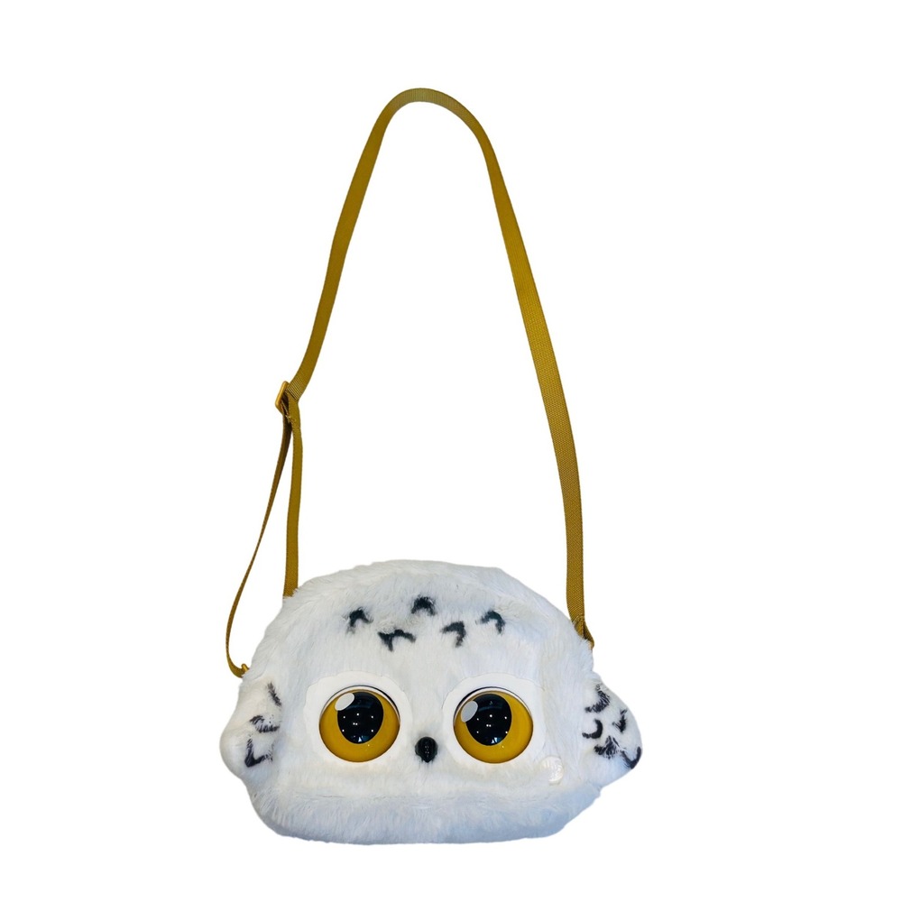 Harry Potter Purse Pets Hedwig Owl Interactive Crossbody Bag White Faux Fur